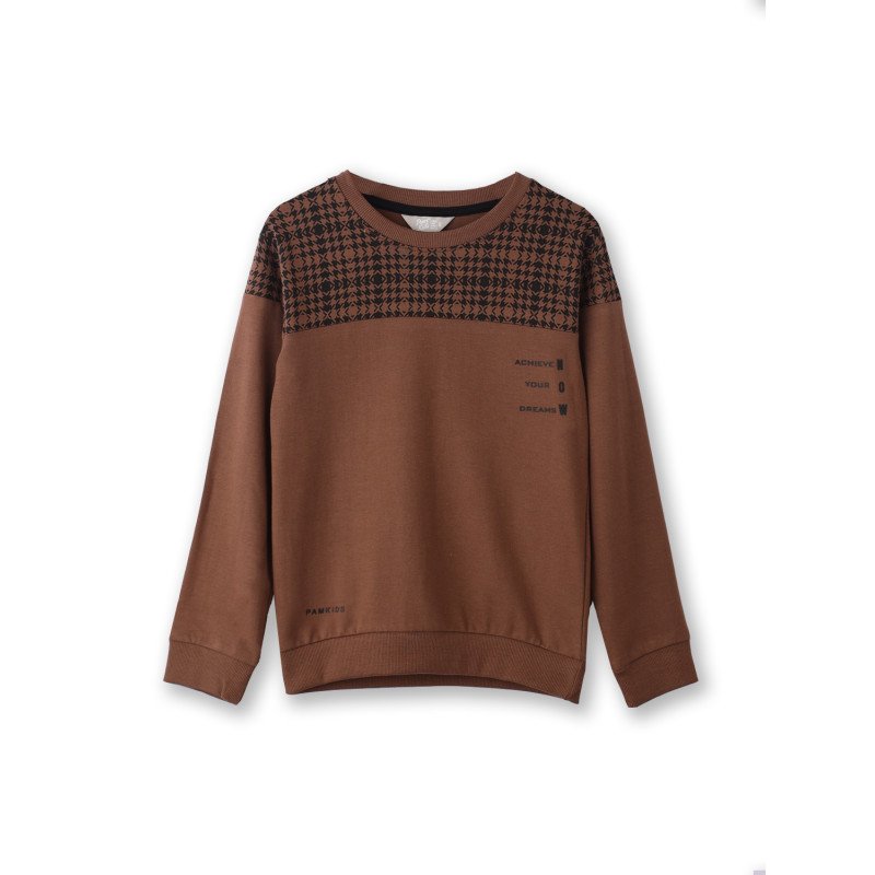 Pamkids Coffee Comfort and Bark Bliss: Boys' Coffee & Bark Accent Sweatshirt - Where Style Meets Play (Sizes 1-12 Years) Pamkids Coffee Comfort and Bark Bliss: Boys' Coffee & Bark Accent Sweatshirt - Where Style Meets Play (Sizes 1-12 Years)